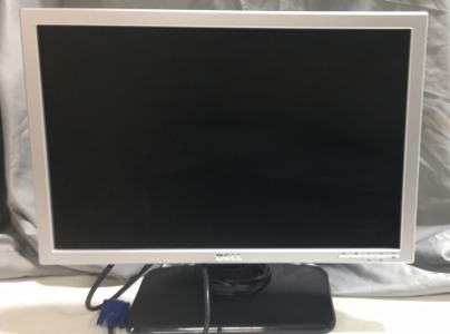 Dell LCD Monitor, Used. (18) 3 Ring Binders,Used.