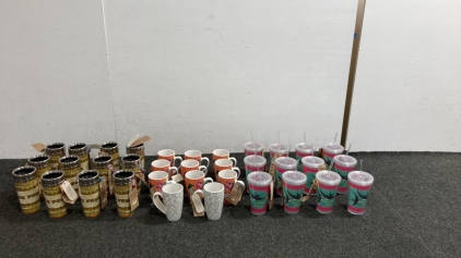 (12) Thermal Mugs 16 oz And More