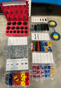 Boxes of Electrical Connectors, Rivets, & O Rings