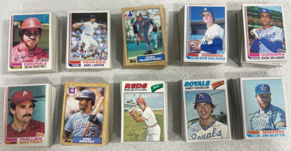 1977-1987 (500) Assorted Tops Baseball Cards/ Including Andy Hassler, Ken Griffey