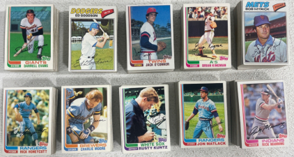 1977-1987 (500) Assorted Tops Baseball Cards/ Including Rusty Kuntz, Rick Honeycutt, Brian Kingman