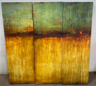 (3) Large Decorative Wall Canvas Panels