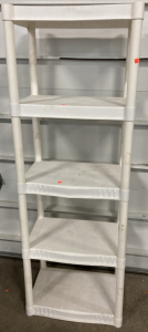 White Plastic 5-Shelf Unit