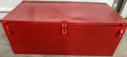 Red Metal Storage Trunk