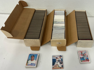 (3) Boxes (1500+) Baseball Cards