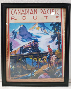 18"×23" Canadian Pacific Route Framed Print