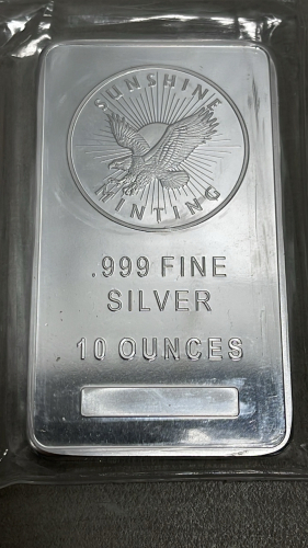 10 Ounce .999 Fine Silver Bar