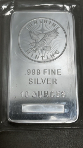 10 Ounce .999 Fine Silver Bar