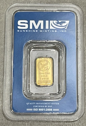 1 Gram .9999% Pure Gold Bar