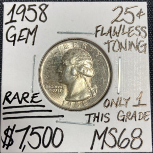 1948 MS68 RARE Silver Quarter - Only One This Grade