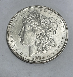 (1) Authentic 90% Silver 1879 Morgan Silver Dollar