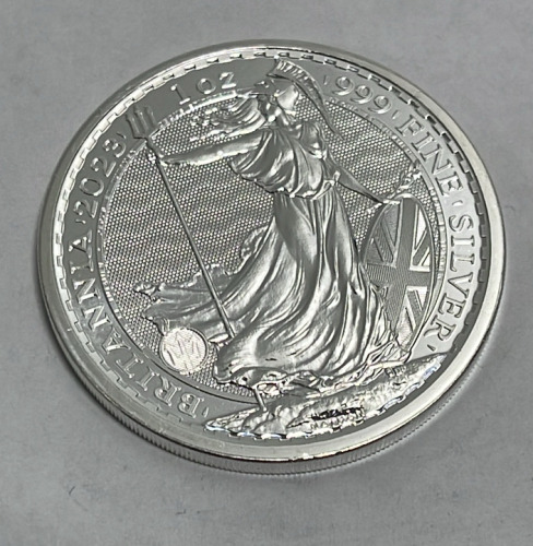 2023 Britannia/Charles III, One Ounce 999.9 Fine Silver Round