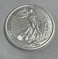 2023 Britannia/Charles III, One Ounce 999.9 Fine Silver Round