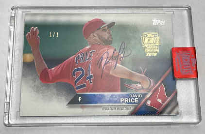 2019 Topps Archive Signature Series 1 Of 1 David Price Collectible MLB Baseball Card (Carded)