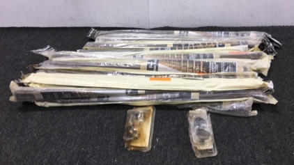 (72) Stair Rods, (4) Shower Knobs