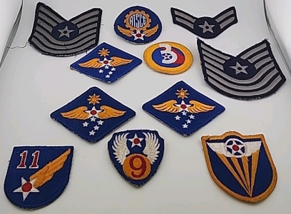 (11) Original US Army Air Force Military Patches Including 9th Air FORCE Patch