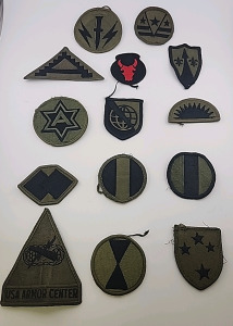 (14) Original US Army Subdued Military Patches Including 34th Infantry Patch!!