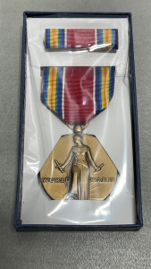 WWII Victory Medals And Bars In Box