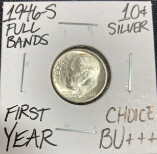 1946-S Choice BU+++ Full Bands Silver Roosevelt Dime