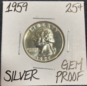 1959 Gem Proof Silver Washington Quarter