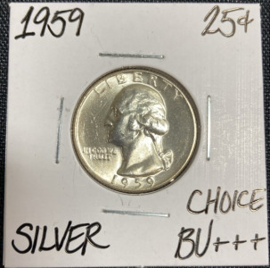 1959 Choice BU+++ Silver Washington Quarter