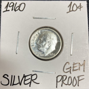 1960 Gem Proof Silver Roosevelt Dime