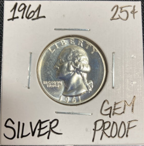 1961 Gem Proof Silver Washington Quarter