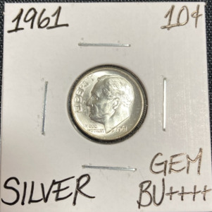 1961 Gem BU++++ Silver Roosevelt Dime