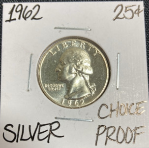 1962 Choice Proof Silver Washington Quarter