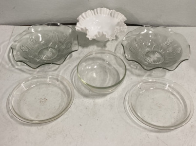 (6) Assorted Collectible Glasswear Table Trays