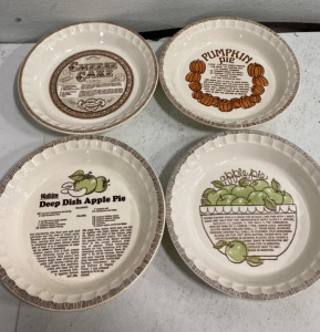 (4) Collectible Pie Dishes