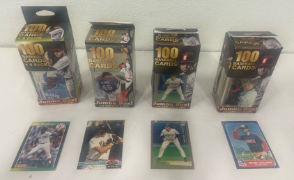 (4) Boxes Of Baseball Cards