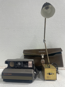 Spectra System Polaroid Camera & Tensor Bed lamp