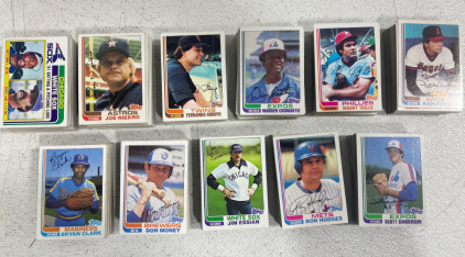 1977-1987 (550) Assorted Tops Baseball Cards/ Including Brian Clark, Ron Hodges, Don Money