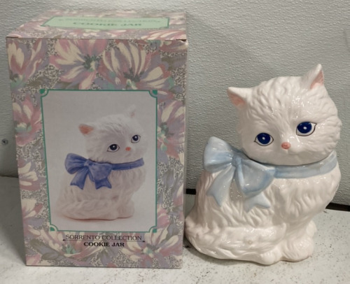 Sorrento Collection Cookie Jar, White Kitten