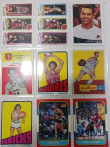 (9) Collectible Basketball Cards Including Jerry West, Akerman Olajuwan, & Larry Bird