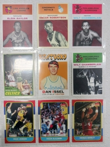 (9) Collectible Basketball Cards Including Wilt Chamberlain, Magic Johnson, & Charles Barkley