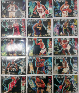 1994-95 Fleer Ultra All NBA Team Full Complete 15 Card Insert Set Including: Mark Price. Dominique Wilkins. Derrick Coleman. David Robinson. Mitch Richmond & More!