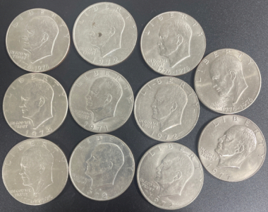 11 Liberty Silver Dollars