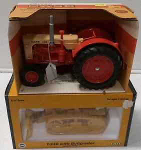 (1) ERTL Case 600 Tractor (1) ERTL T-340 With Bullgrader