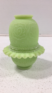 Fenton Lime Green Fairy Lamp