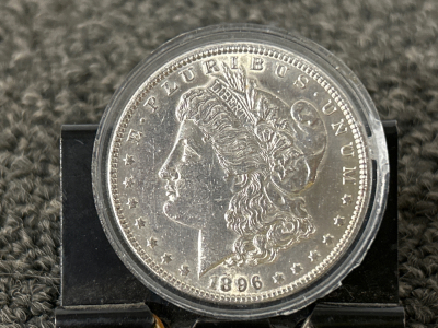 1896-P MINT CERTIFIED MORGAN SULVER DOLLAR