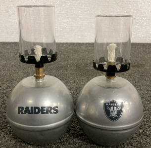 (2) RAIDERS TABLETOP LANTERNS