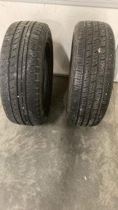 (2) TIRES 205/65 R15. DEAN-NOKIAN