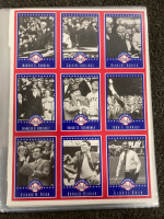 (3) UNCUT 1993 MCDONALDS LIMIT EDITION TRADING CARDS SHEETS, PRESIDENTIAL PITCHERS UNCUT TRADING CART SHEET, (4) FAMOUS BASEBALL STADIUM TRADING CARDS UNCUT SHEETS, WINTER OLYMPIC UNCUT TRADING CARD SHEET - 5