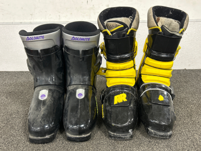 (2) PAIRS OF SKI BOOTS- SOLOMITE (26.5) AND RRAICHLE (10)