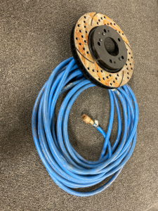 BRAKE DISC AND PNEUMATIC HOSE