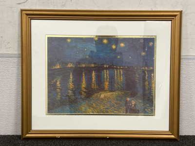 VINCENT VAN GOGH "STARLIGHT OVER THE RHONE" PRINT- 16"x 20"