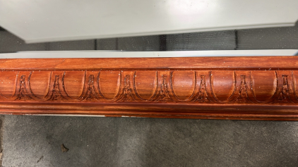 HUGE BURN ORANGE FRAMED MIRROR (40&rdquo;x 76 1/2&rdquo;)
