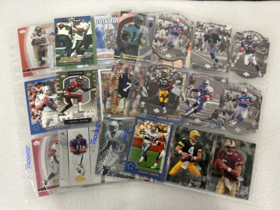 (36) COLLECTIBLE FOOTBALL CARDS: EMMITT SMITH, REGGIE WHITE, JERRY RICE, MICHAEL BISHOP AND MANY MORE